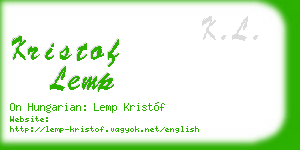 kristof lemp business card
